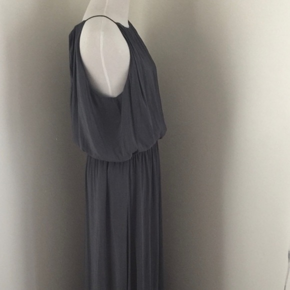 H&M • Gray Open Back Halter Maxi Dress, sz 4 - Picture 6 of 10